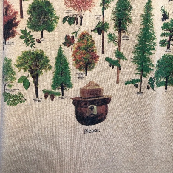 Desert Dreamer Trees Nature Smoky The Bear T-shirt Gold Yellow Women’s Medium - Picture 5 of 9
